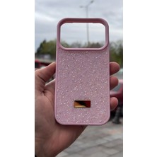 İzel Aksesuar Apple Iphone 17 Pro Içi Kadife Taşlı Işıltılı Pırlanta Silikon Kapak Kılıf