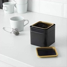 Mi-Ça Home Ikea Blomnıng Kahve/çay Kutusu, Siyah ve Altın Renkli, 10X10X10 Santimetre, 203.732.06