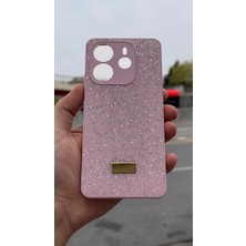 İzel Aksesuar Redmi Note 14 4g Içi Kadife Taşlı Işıltılı Pırlanta Silikon Kapak Kılıf
