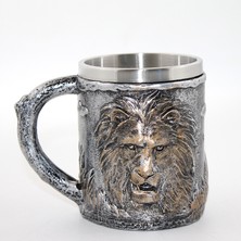 Cm Store Paslanmaz Çelik Aslan Büstü Kupa Bardak