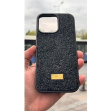 İzel Aksesuar Apple Iphone 16 Pro Max Içi Kadife Taşlı Işıltılı Pırlanta Silikon Kapak Kılıf