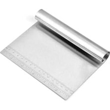 Mi-Ça Home Beyaz Silikon Ölçülü Çok Amaçlı Hamur Açma Matı 45 cm x 65 ve Çelik Kesme Spatulası