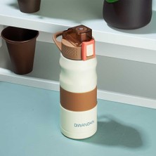 Mi-Ça Home Cooker 1393-1 Paslanmaz Çelik Sızdırmaz Çift Katmanlı Yalıtımlı Çay Kahve Termosu Krem 350 ml