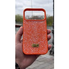 İzel Aksesuar Apple Iphone 17 Pro Max Içi Kadife Taşlı Işıltılı Pırlanta Silikon Kapak Kılıf