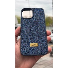 İzel Aksesuar Apple Iphone 15 Içi Kadife Taşlı Işıltılı Pırlanta Silikon Kapak Kılıf
