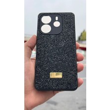 İzel Aksesuar Redmi Note 14 4g Içi Kadife Taşlı Işıltılı Pırlanta Silikon Kapak Kılıf