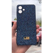 İzel Aksesuar Samsung Galaxy A07  Içi Kadife Taşlı Işıltılı Pırlanta Silikon Kapak Kılıf