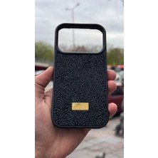 İzel Aksesuar Apple Iphone 17 Pro Içi Kadife Taşlı Işıltılı Pırlanta Silikon Kapak Kılıf