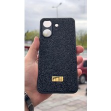 İzel Aksesuar Redmi 13C Içi Kadife Taşlı Işıltılı Pırlanta Silikon Kapak Kılıf
