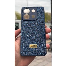 İzel Aksesuar Redmi Note 13 Pro 4g Içi Kadife Taşlı Işıltılı Pırlanta Silikon Kapak Kılıf