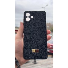 İzel Aksesuar Samsung Galaxy A07  Içi Kadife Taşlı Işıltılı Pırlanta Silikon Kapak Kılıf