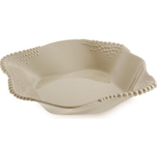 Mi-Ça Home Jumbo Maris Melamin Bej Çukur Tabak 21.7X21.4X4.3 cm