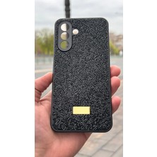 İzel Aksesuar Samsung Galaxy A17  Içi Kadife Taşlı Işıltılı Pırlanta Silikon Kapak Kılıf