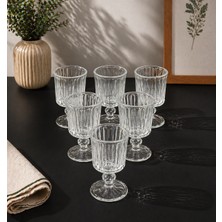 Kitchen Line Venüs 65 ml Cam Kahve Yanı Su Bardağı  6 Lı Set – Şık Tasarım Ayaklı Mini Bardak Seti