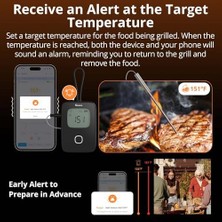 Mi-Ça Home Sonoff Et Termometresi, Sigara Içen Fırın Için Kablosuz Et Termometresi, 2 Problu Dijital Izgara Termometresi, Zamanlayıcı Modu, Akıllı LCD Arka Işık, Bildirim Uyarısı, Barbekü Termometresi