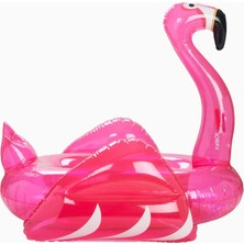 Funboy Parıltılı Pembe Flamingo Şişme Yatak