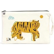 Daisy Home Nesin Astarlı Gabardin El Çantası - Kaplan