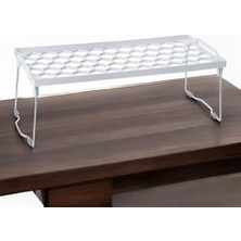 Mi-Ça Home Plastik Metal Ayaklı Dikdörtgen Mini Raf Düzenleyici Organizer