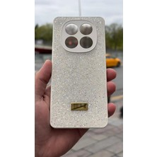 İzel Aksesuar Redmi Note 14 Pro 5g Içi Kadife Taşlı Işıltılı Pırlanta Silikon Kapak Kılıf