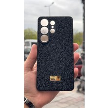 İzel Aksesuar Samsung Galaxy S26 Ultra  Içi Kadife Taşlı Işıltılı Pırlanta Silikon Kapak Kılıf