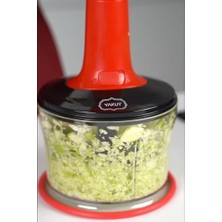 Mi-Ça Home Arvale Manuel Basmalı El Rondosu – Güçlü Bıçaklı Doğrayıcı – Kuruyemiş ve Sebze Doğrama (Siyah)