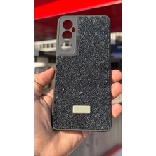 İzel Aksesuar Realme C65 Içi Kadife Taşlı Işıltılı Pırlanta Silikon Kapak Kılıf