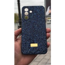 İzel Aksesuar Samsung Galaxy A17  Içi Kadife Taşlı Işıltılı Pırlanta Silikon Kapak Kılıf