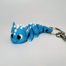 Brand House Dikenli Ejderha Anahtarlık 3D Flexi Çok Renkli Sevimli Çanta Süsü Bag Charm Hediyelik