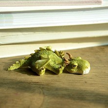 Daisy Home Top Minyatür Bahçesi ve Teraryum Heykeli, Uykulu Mini Ejderha