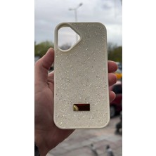 İzel Aksesuar Apple Iphone 16 Içi Kadife Taşlı Işıltılı Pırlanta Silikon Kapak Kılıf