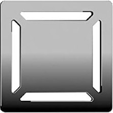 Mi-Ça Home V- Kare 5606974 Duş Kanalı, Yandan Çıkışlı, 10X10 Cm, Dk 100 Kapak, Parlak Krom