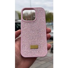 İzel Aksesuar Apple Iphone 16 Pro Içi Kadife Taşlı Işıltılı Pırlanta Silikon Kapak Kılıf