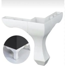 Daisy Home Mobilya Kanepe Koltuk Çekyat Yükseltme Ayağı Plastik, Lükens Beyaz 14 Cm, 4 Adet
