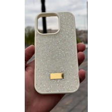 İzel Aksesuar Apple Iphone 16 Pro Içi Kadife Taşlı Işıltılı Pırlanta Silikon Kapak Kılıf