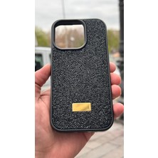 İzel Aksesuar Apple Iphone 16 Pro Içi Kadife Taşlı Işıltılı Pırlanta Silikon Kapak Kılıf