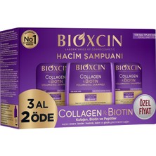 Daisy Home &  Hacim Şampuanı | 3 x 300 ml | Ince Telli ve Hacimsiz Saçlar Için | Hidrolize Kolajen +  + Biocomplex B11