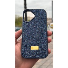 İzel Aksesuar Apple Iphone 17 Içi Kadife Taşlı Işıltılı Pırlanta Silikon Kapak Kılıf