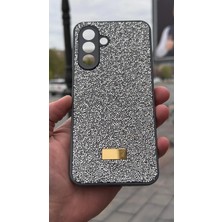 İzel Aksesuar Samsung Galaxy A17  Içi Kadife Taşlı Işıltılı Pırlanta Silikon Kapak Kılıf