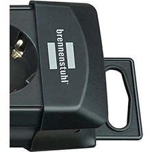 Daisy Home Premium-, 4'lü Çoklu Priz (Şalterli ve 1,8 M Kablolu Priz - Topraklı Prizlerin 45° Açısı, Almanya'da Üretilmiştir) Siyah