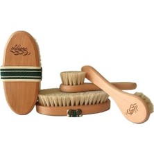 Daisy Home ELDIONE%100 At Kılı Vucüt Bakım Fırçası, Yüz Fırçası, Topuk (Ponza) Taşı ve Kese, Kuru Fırçalama, Selülit/varis/kırışık Giderici, Hücre Yenileme, Gençleştirici Sıkılaştırıcı, Doğal Peeling, (4 Adet)