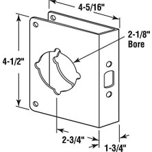 Daisy Home MP9457 Kilit ve Kapı Güçlendirici, 1-3/4 Inç x 2-3/8 Inç, Paslanmaz Çelik, Doğal Kaplama (Tekli Paket)