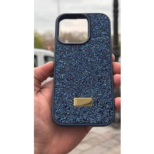 İzel Aksesuar Apple Iphone 16 Pro Içi Kadife Taşlı Işıltılı Pırlanta Silikon Kapak Kılıf