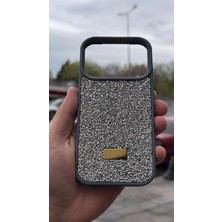 İzel Aksesuar Apple Iphone 17 Pro Içi Kadife Taşlı Işıltılı Pırlanta Silikon Kapak Kılıf