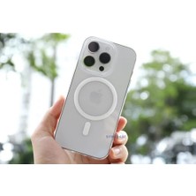 Daisy Home 16 Kılıf Magsafe Manyetik Uyumlu Yarı Saydam Mat Darbe Emici Pc + Tpu Sert Koruma Lens Yükseltilmiş Şeffaf
