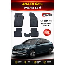 PINUKS Fıat Egea Sedan 2026 Araca Özel Havuzlu  5d  Oto Paspas Seti Pro Seri
