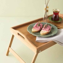 Mi-Ça Home Orret Home Katlanır Ayaklı Bambu Yatak Tepsisi – Ahşap Laptop Standı, Kitap Okuma ve Çalışma Rahlesi, Kahvaltı ve Servis Sunum Tepsisi, Katlanabilir Piknik Tepsisi