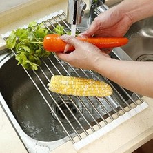 Daisy Home Evye Üstü Katlanır Paslanmaz Çelik Pratik Sebze Meyve Bulaşık Kurutma Süzgeci