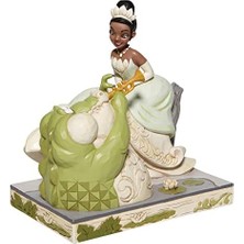 Daisy Home - Prenses ve Kurbağa ' Güzellik' Beyaz Ormanlık Heykelcik, 19 cm (Y) x 12 cm (G) x 18,5 cm (D)