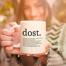 Daisy Home Sıkı Dostlara Hediyelik Kelime Anlamlı Kupa Porselen Kupa Bardak Çay Kahve Bardağı Yüksekliği: 9,5 cm Çapı:8,5 cm Malzeme Kalınlığı 4 mm