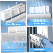 Daisy Home Delikli Ayarlanabilir Klima Hava Yönlendirici Aparatı ve Siperliği - 56-92 cm Ayarlanabilir Split Klima Aparatı